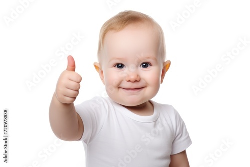 Adorable Baby Giving a Thumbs Up AI Generated