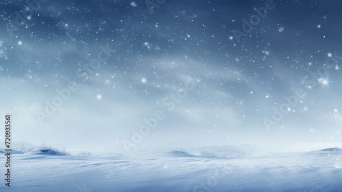 Winter background with snow and falling snowflakes. 3d render Generative AI