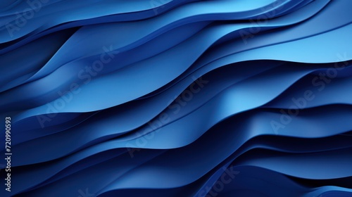 Blue abstract wavy background. 3d rendering, 3d illustration. Generative AI