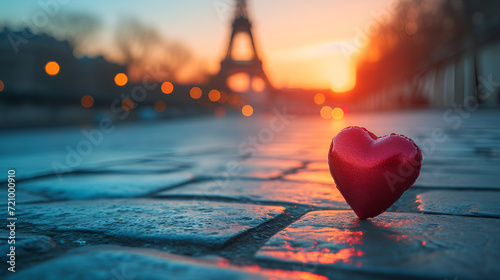 The city of love Paris, France - Valentine day concept. generative ai 