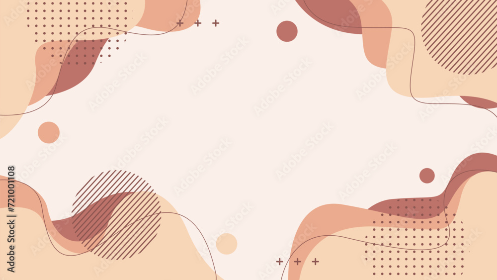 Abstract Vector Geometric Background. Wallpaper illustrations backdrop in brown pastel colors. Suitable for presentations, covers, banners, posters, templates, and others