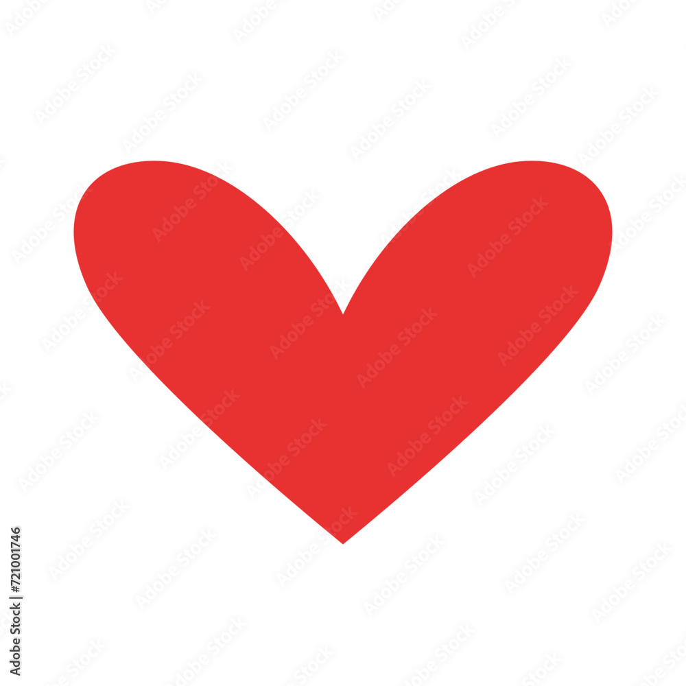 Red Heart icon. Vector illustration in flat style. Valentine day icon. Love icon. Hand drawn heart in doodle style. Love concept. Red Heart icon. Vector illustration in flat style. Valentine day icon. Love icon. Hand drawn heart in doodle style. Love concept.