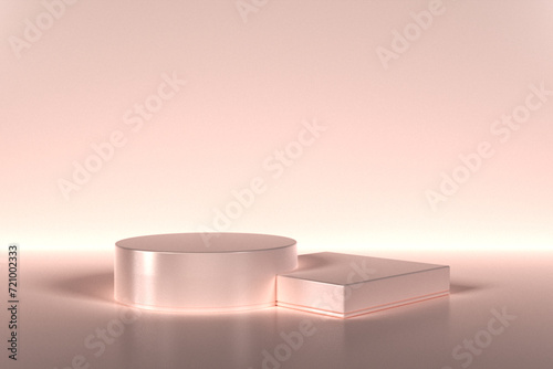 Empty Podium luxury  for cosmetic product display presentation stock photo