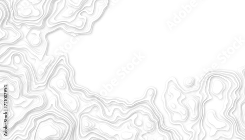 Abstract Contour Topographic Line Pattern in Black and White