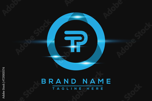 PT Blue logo Design. Vector logo design for business.