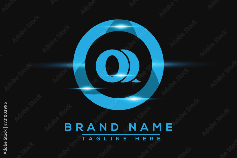 OQ Blue logo Design. Vector logo design for business.