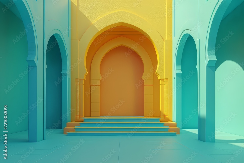 Fototapeta premium Simple and pure Eid Al Fitr illustration