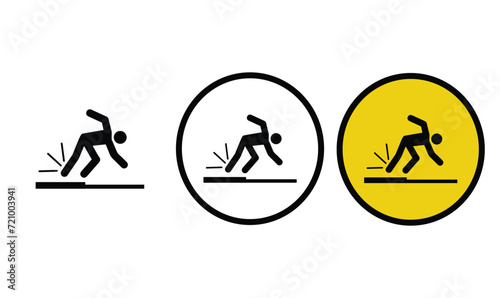 icon stumble level floor black outline for web site design 
and mobile dark mode apps 
Vector illustration on a white background
