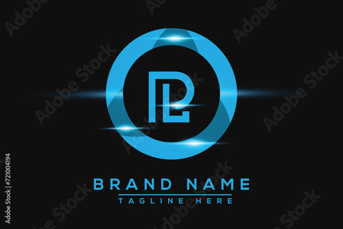 PL Blue logo Design. Vector logo design for business.