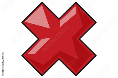 X Sign Highlight Note Sticker Design