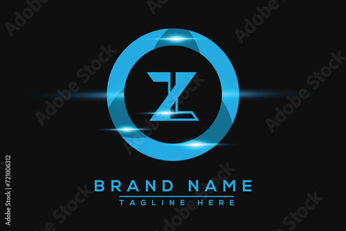 LZ Blue logo Design. Vector logo design for business.