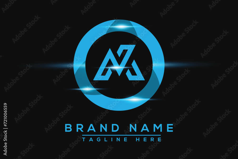 NM Blue logo Design. Vector logo design for business. NM Blue logo Design. Vector logo design for business.