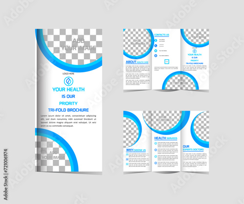 Tri Fold Brochure  Creative Medical Treatment Health Care Design Template