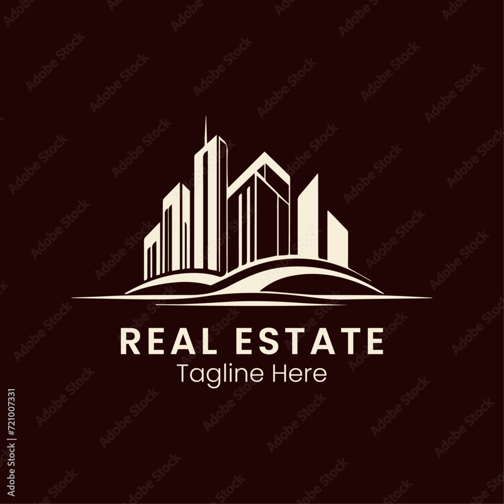 Real estate logo vector icon illustration