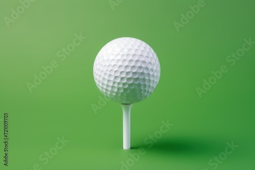 Close-up of Golf Ball on Tee AI Generated