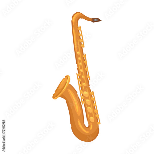 Tenor saxophone on white background