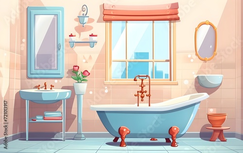 bathroom cartoon vector illustration

 photo
