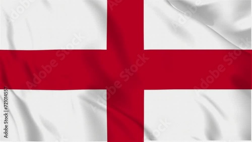 England Waving Flag, England Flag, Flag of England Waving Animation, England Flag 4K Footage