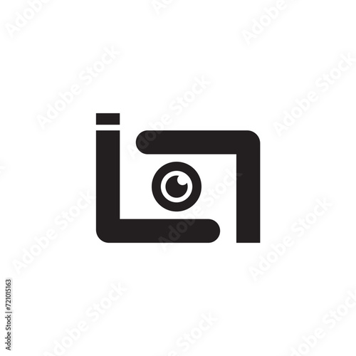 letter I and L camera photo logo design.