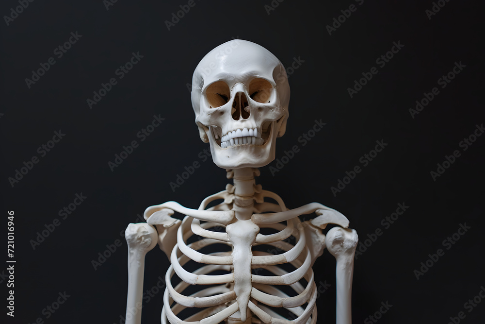 Human anatony or skelenton in black background Human anatony or skelenton in black background