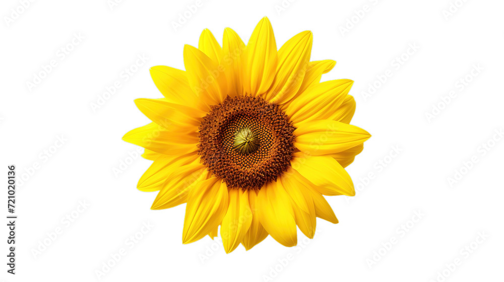 Sunflower isolated on transparent background, Generative ai. Sunflower isolated on transparent background, Generative ai.