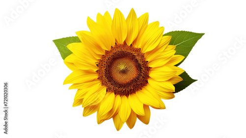 Sunflower isolated on transparent background, Generative ai.