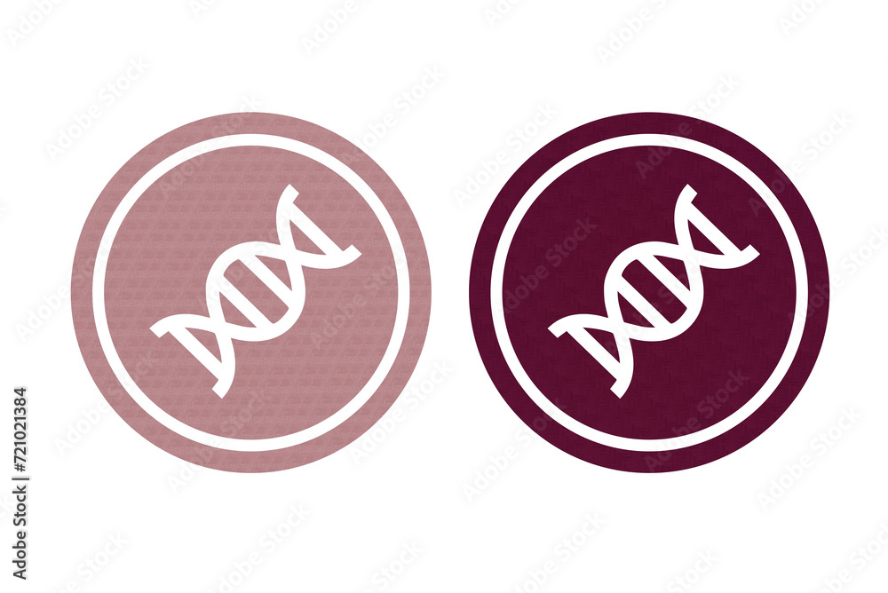 DNA icon symbol with texture red DNA icon symbol with texture red