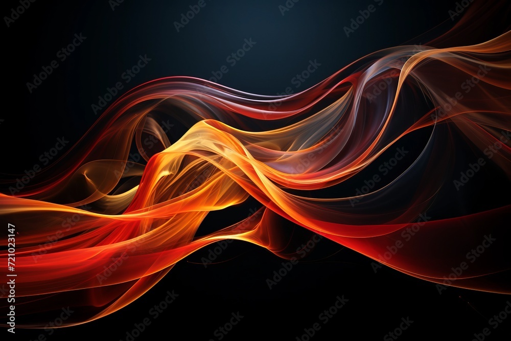 An abstract neon flow dances against a black background, creating a visually captivating and vibrant display. An abstract neon flow dances against a black background, creating a visually captivating and vibrant display.