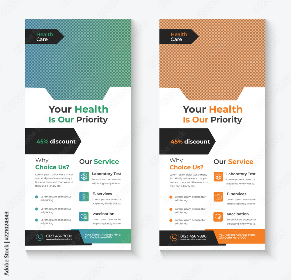 Obraz premium modern business rack card or dl flyer templates