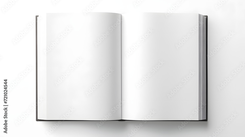 blank white book mock up with copy space over white background blank white book mock up with copy space over white background