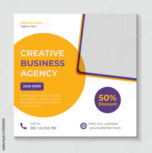 digital marketing agency social media and instagram post template (ID: 721024594)