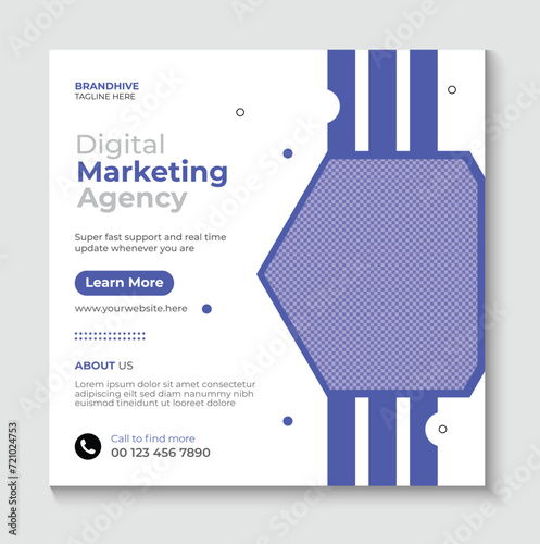 digital marketing agency and corporate social media post template (ID: 721024753)