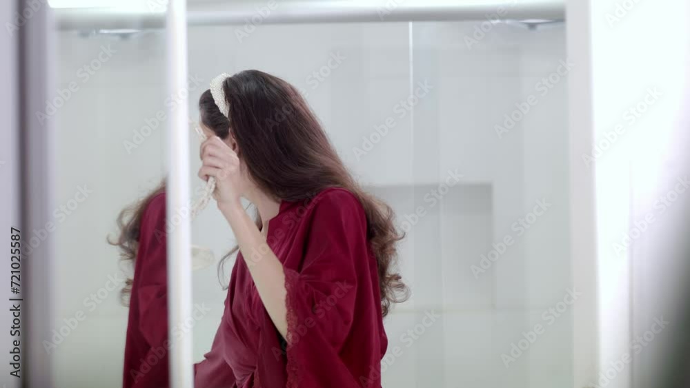 Model portrait, she mirrors not just physical beauty but self-confidence Model portrait, she mirrors not just physical beauty but self-confidence