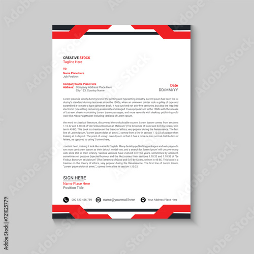 modern business and corporate letterhead (ID: 721025779)