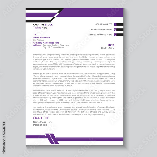 modern business and corporate letterhead