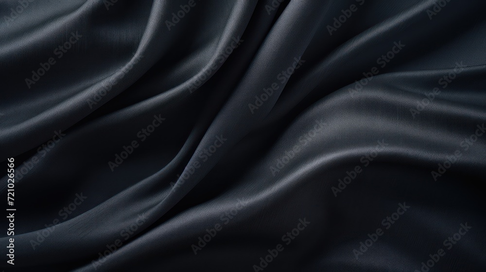 Smooth elegant black silk or satin texture can use as abstract background. Luxurious background design Generative AI
