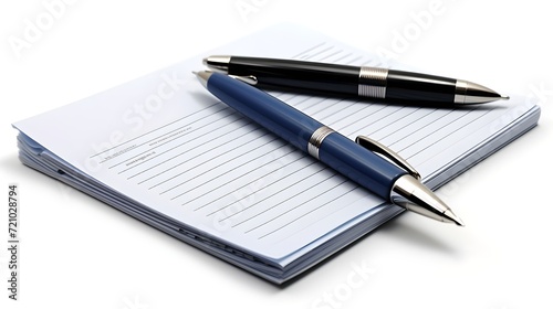 Business documents and pen
