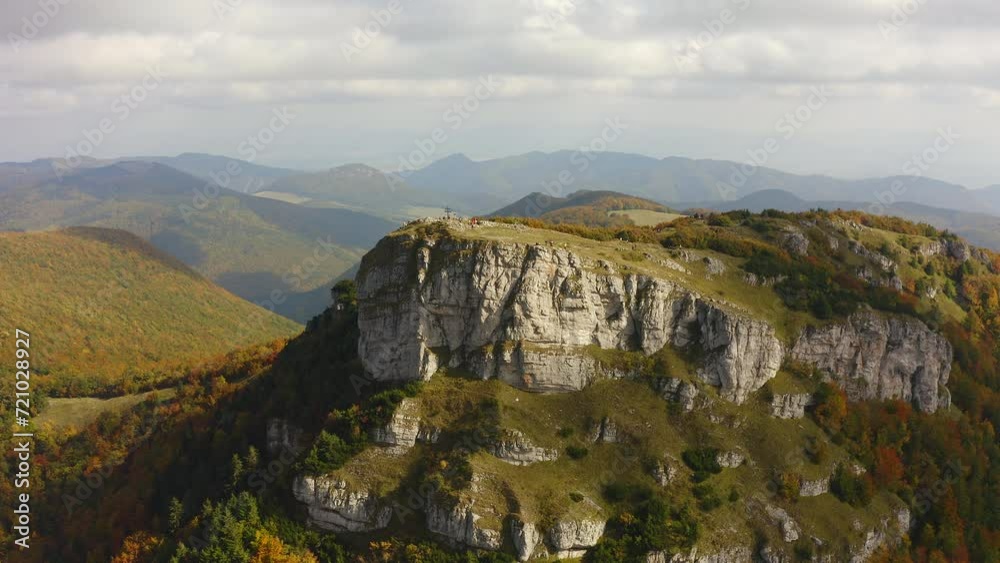 4k AERIAL VIEW OF KLAK - MOUNTAIN IN SLOVAKIA LITTLE FATRA
