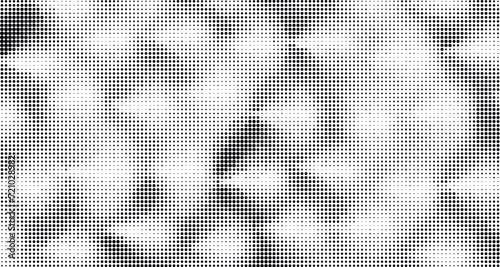 Black and white halftone seamless pattern 