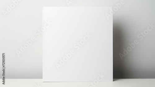 Blank poster on white wall background, poster mockup