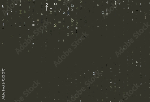 Light Black vector pattern with arithmetic signs.