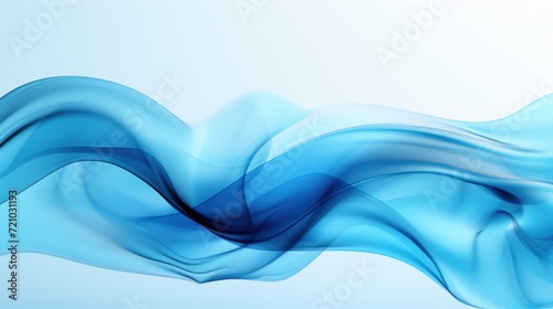 Abstract blue background with smooth lines. illustration. Eps 10. Generative AI © Alex
