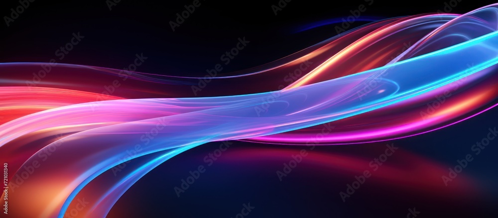 Abstract futuristic neon background, Ultraviolet spectrum. Cyber space. Futuristic wallpaper with isolated. Generative AI	

