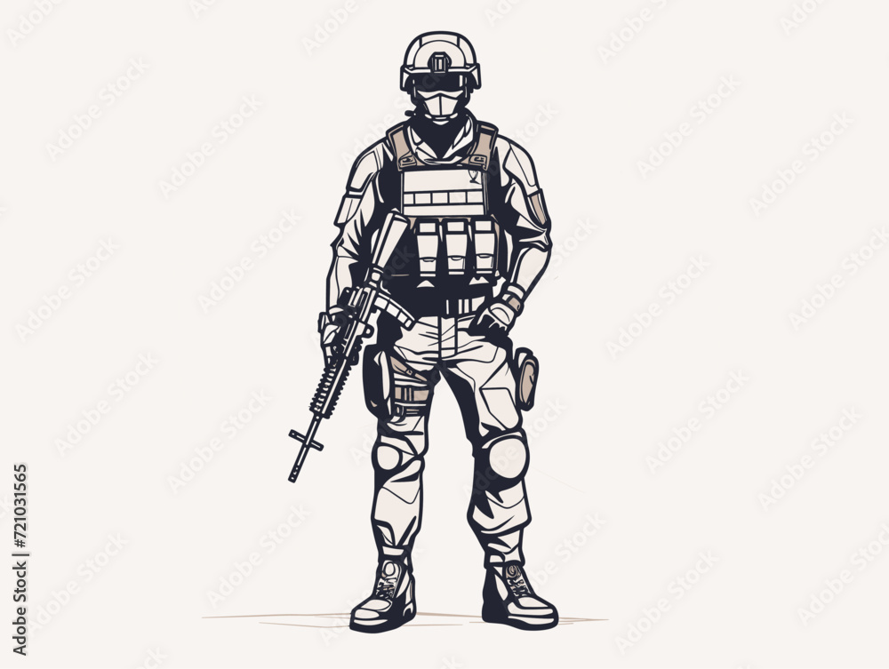 soldier with rifle soldier with rifle