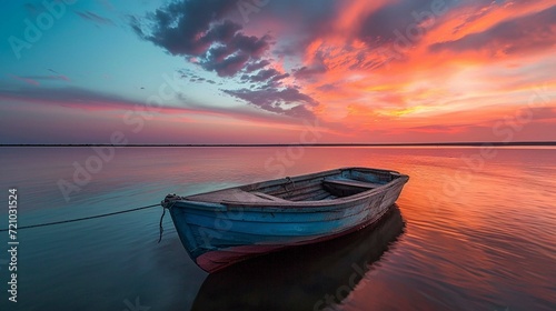 boat at sunset © Sana