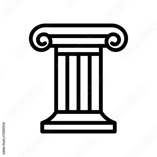Column line icon isolated on white background