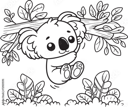 cute coloring page koala