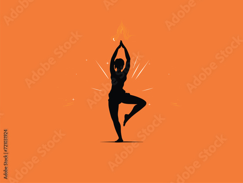 yoga pose silhouette