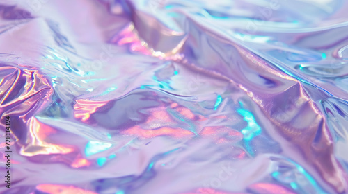 Close up of the holographic foil texture.