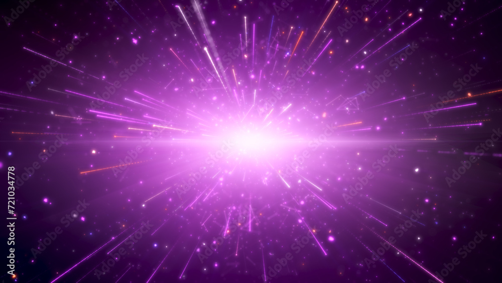 Explosion in the space, Dust particle and light effect. Explosion in the space, Dust particle and light effect.